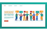 Different but together landing page