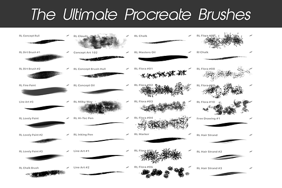 The Ultimate Procreate Brushpack! in Photoshop Brushes - product preview 1