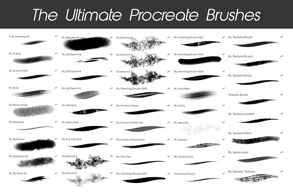 The Ultimate Procreate Brushpack! in Photoshop Brushes - product preview 2