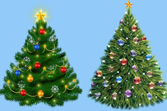 Christmas trees bundle in Objects - product preview 5