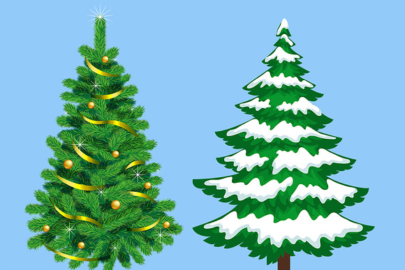 Christmas trees bundle in Objects - product preview 6
