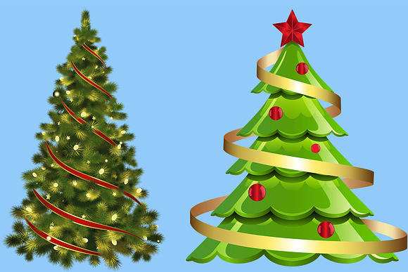 Christmas trees bundle in Objects - product preview 7