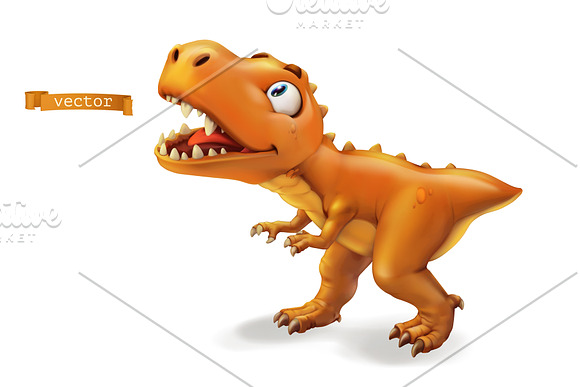 Dinosaurs on colorful background in Illustrations - product preview 1