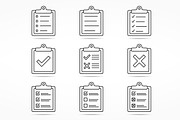 Checklist Line Icons