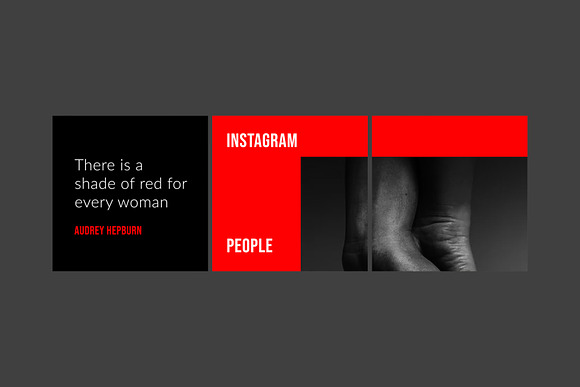 Instagram Puzzle Red Shade in Instagram Templates - product preview 1
