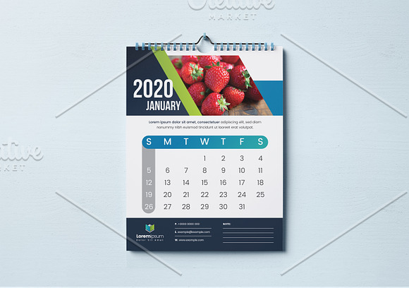 Calendar 2020 in Stationery Templates - product preview 2