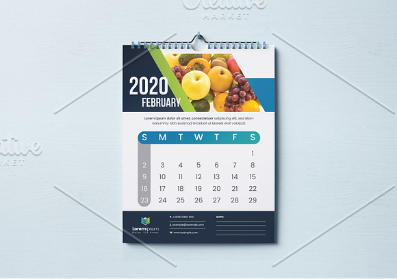 Calendar 2020 in Stationery Templates - product preview 4