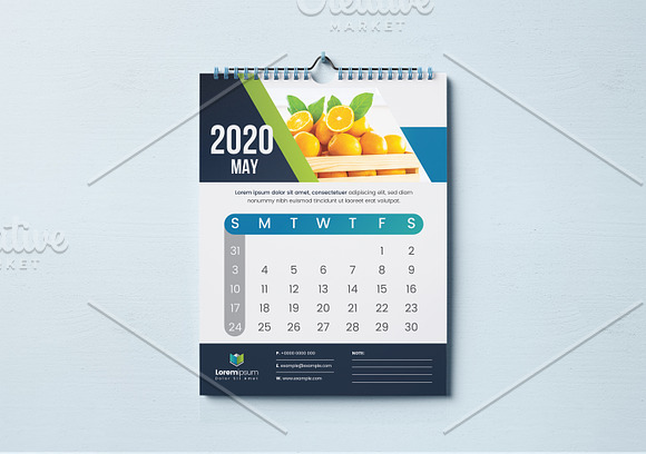 Calendar 2020 in Stationery Templates - product preview 7