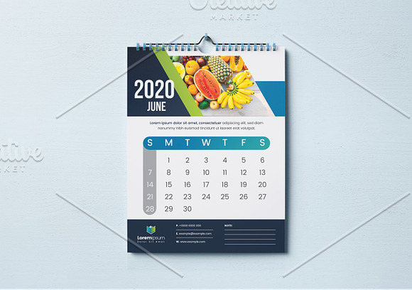 Calendar 2020 in Stationery Templates - product preview 8