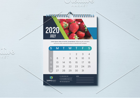 Calendar 2020 in Stationery Templates - product preview 9