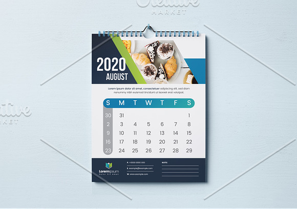 Calendar 2020 in Stationery Templates - product preview 10