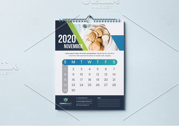Calendar 2020 in Stationery Templates - product preview 13