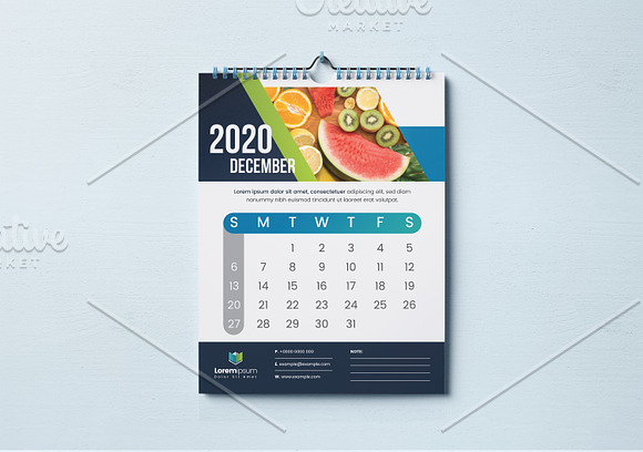 Calendar 2020 in Stationery Templates - product preview 14