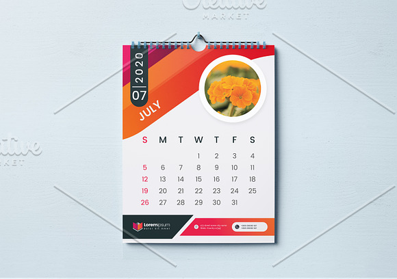 Simple Calendar 2020 in Stationery Templates - product preview 7
