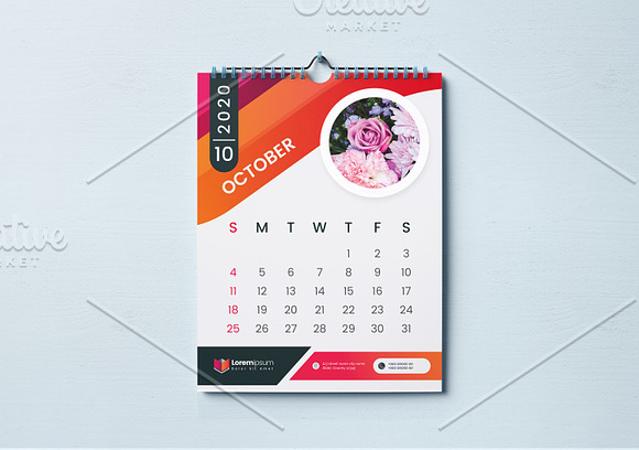 Simple Calendar 2020 in Stationery Templates - product preview 10