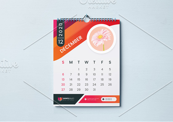 Simple Calendar 2020 in Stationery Templates - product preview 12