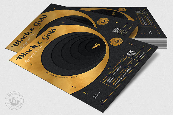 Black and Gold Flyer Template V11 in Flyer Templates - product preview 3