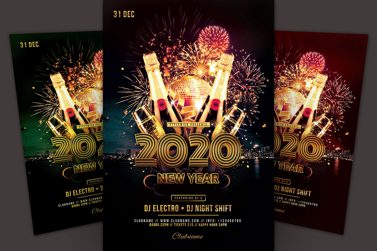 New Year Flyer in Flyer Templates - product preview 8