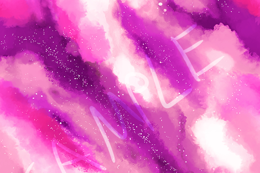 Hand Painted Bright Nebula Patterns