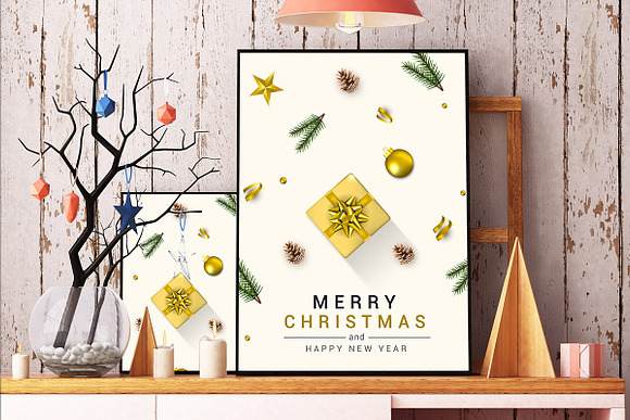 Merry Christmas and Happy New cards in Illustrations - product preview 4