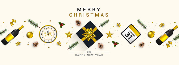 Merry Christmas and Happy New cards in Illustrations - product preview 8