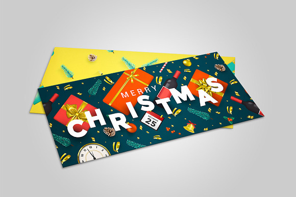 Merry Christmas greeting cards in Card Templates - product preview 2