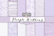 Purple pale wedding digital paper