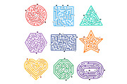 Game labyrinth. Mazes way with