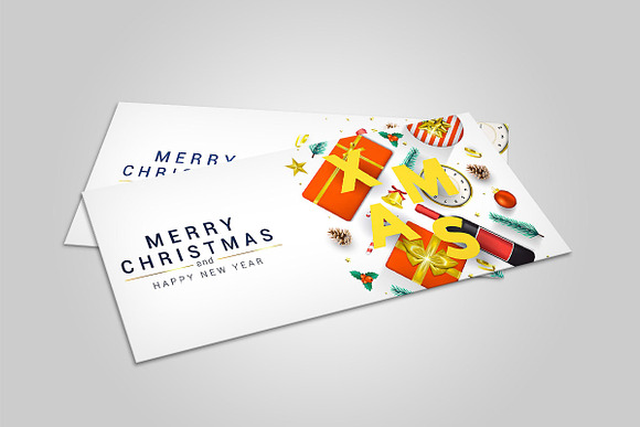 Merry Christmas greeting cards in Card Templates - product preview 4