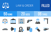 50 Law & Order Blue & Black Icons