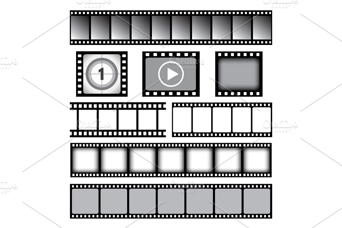 Film strip. Cinema or photo tape in Graphics - product preview 8