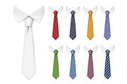 Men ties. Fabric clothes items for