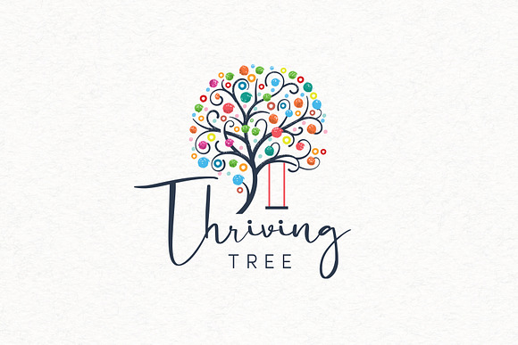 Thriving Tree Logo Template in Logo Templates - product preview 1