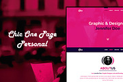 Chic One Page Personal PSD
