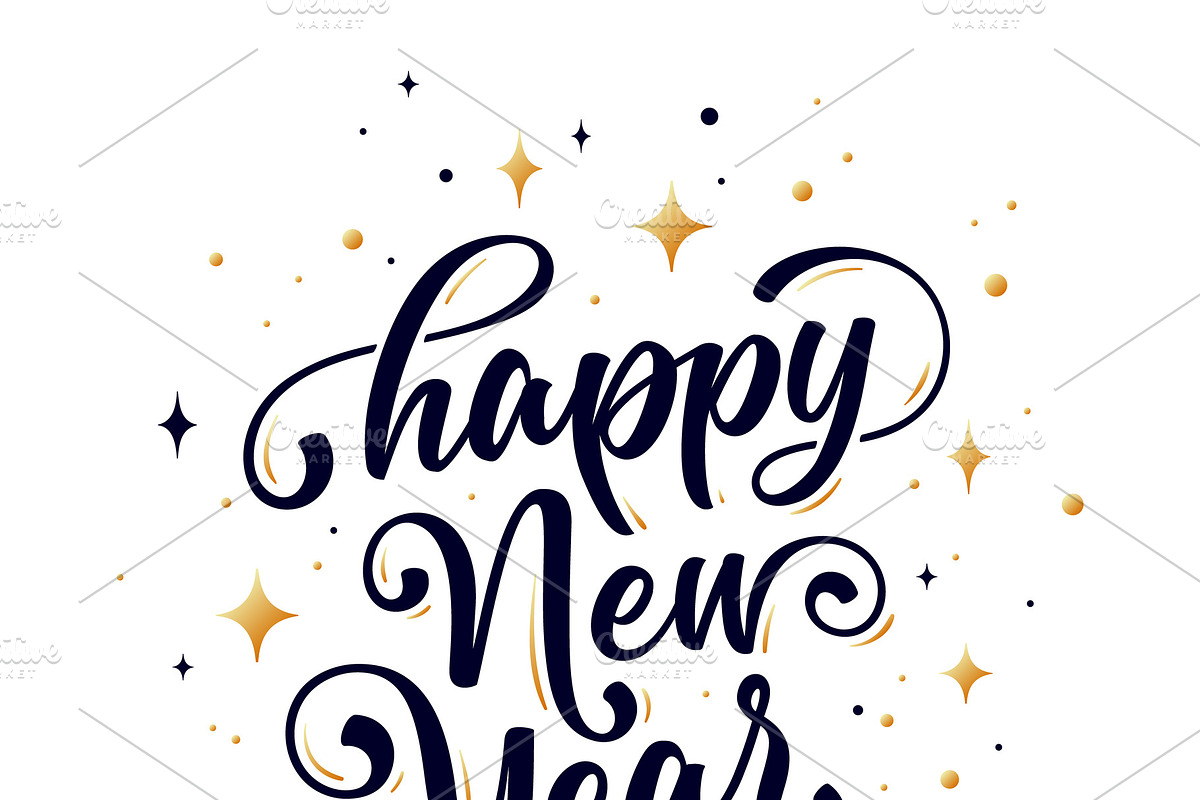 Happy New Year. Lettering text for in Illustrations - product preview 8