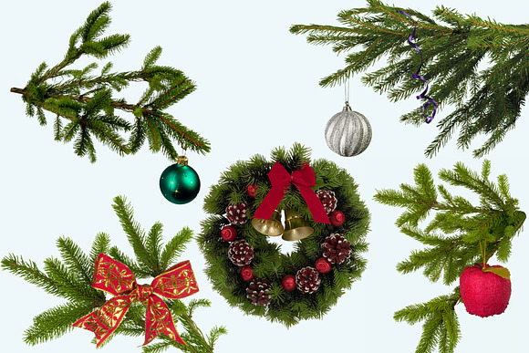 Real Fir Branches Overlays, Cones in Objects - product preview 7