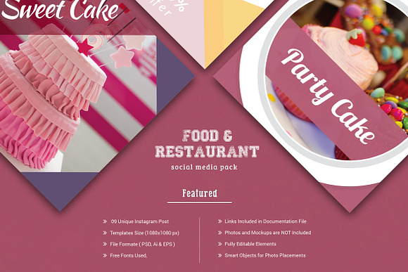 Bakery Social Media Pack in Instagram Templates - product preview 1