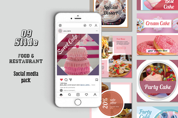 Bakery Social Media Pack in Instagram Templates - product preview 3