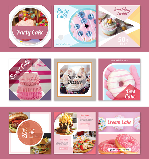 Bakery Social Media Pack in Instagram Templates - product preview 5