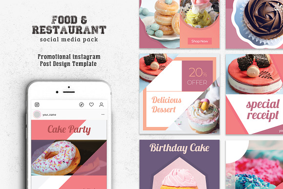 Promotional Bakery Social Media Pack in Instagram Templates - product preview 5