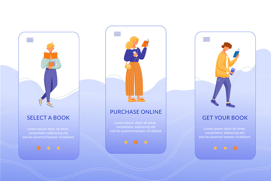 Online bookstore mobile app screen in App Templates - product preview 8