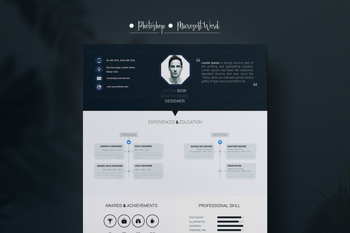 Justin - Fresh design - The Cv in Resume Templates - product preview 8