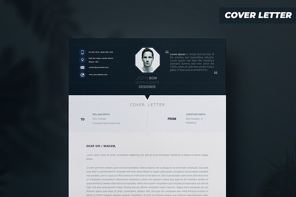 Justin - Fresh design - The Cv in Resume Templates - product preview 1