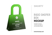 Rigid shoper box mockup 30x25x10