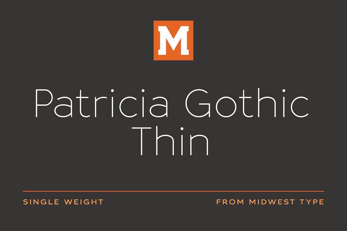 Patricia Gothic Thin in Gothic Fonts - product preview 8