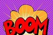 Boom explosion text description