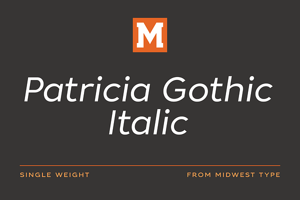 Patricia Gothic Regular Italic