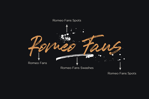 Romeo Fans / Natural Handmade Brush in Blackletter Fonts - product preview 8