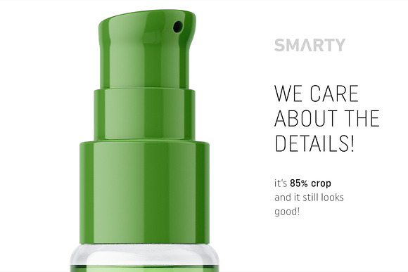 Transparent airless bottle mockup in Product Mockups - product preview 2