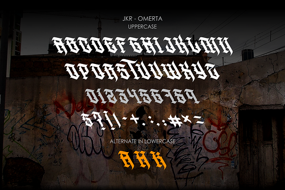 OMERTA in Blackletter Fonts - product preview 1